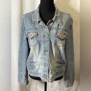 Angel Authentic jeans wear denim sequined jacket